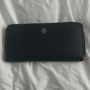 Tory Burch Black Zip-Around Wallet